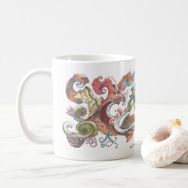 Gloria-Gekritzel-Tasse Kaffeetasse (Mit Donut)
