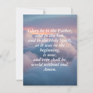 Gloria Patri (The Glory Be) Postcard Postkarte