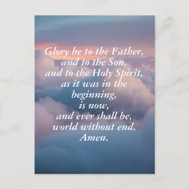 Gloria Patri (The Glory Be) Postcard Postkarte (Vorderseite)