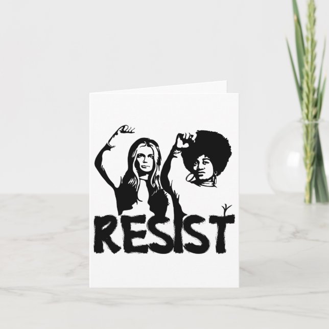 Gloria Steinem und Dorothy Pitman Hughes Resist Karte (Vorderseite)