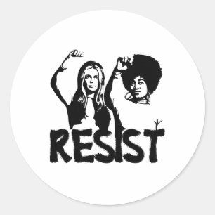 Gloria Steinem und Dorothy Pitman Hughes Resist Runder Aufkleber