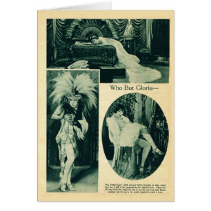 Gloria Swanson 1922 Vintage Porträtkarte