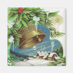 Gloria Weihnachtsglocken Vintage Magnet