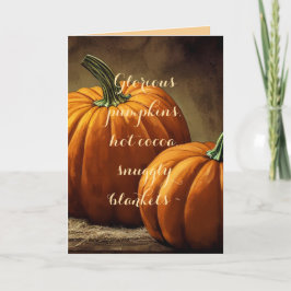 GLORIÖSE PUMPKINEN DENKEN ÜBER IHRE KARTE