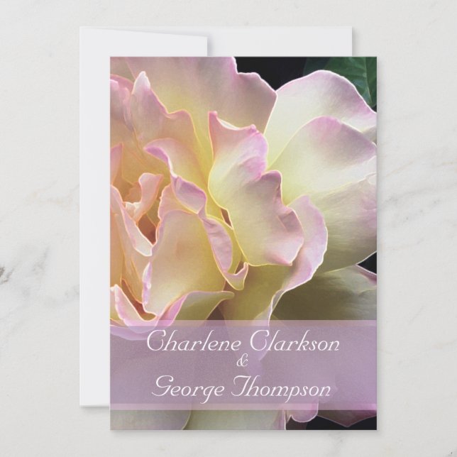 Gloriöser Gelber Rosengarten Einladung zur Hochzei (Vorderseite)