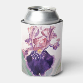 Glorioues Lila Iris Aquarellmalerei Dosenkühler