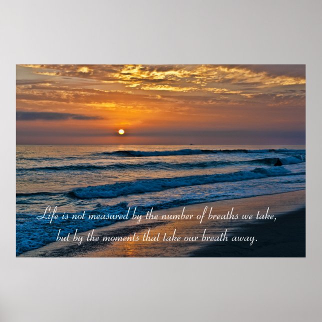 Glorious California Pacific Ocean Sunset Poster (Vorne)