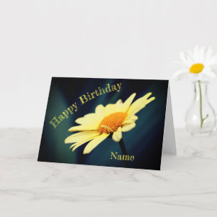 Glorious Daisy Blume Personalisiert Geburtstag Karte