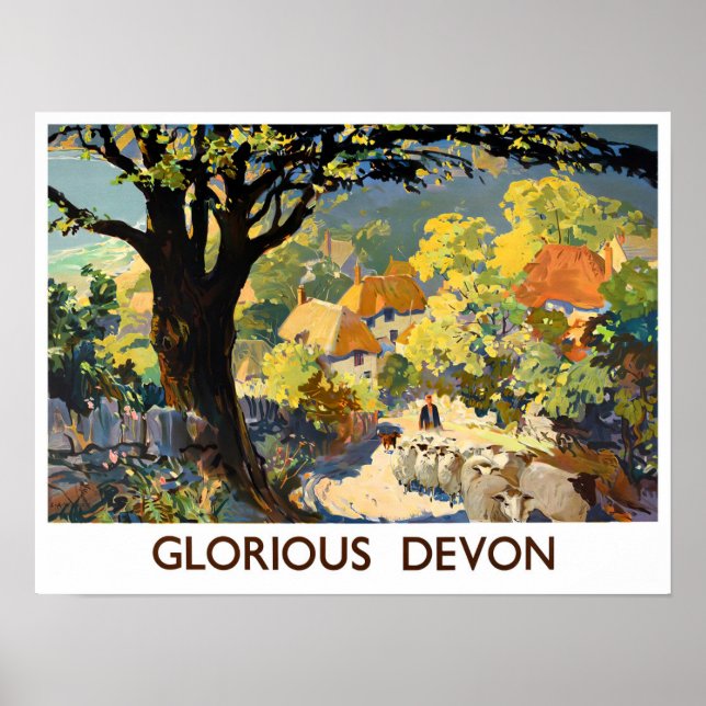 Glorious Devon England Vintage Reise Poster (Vorne)