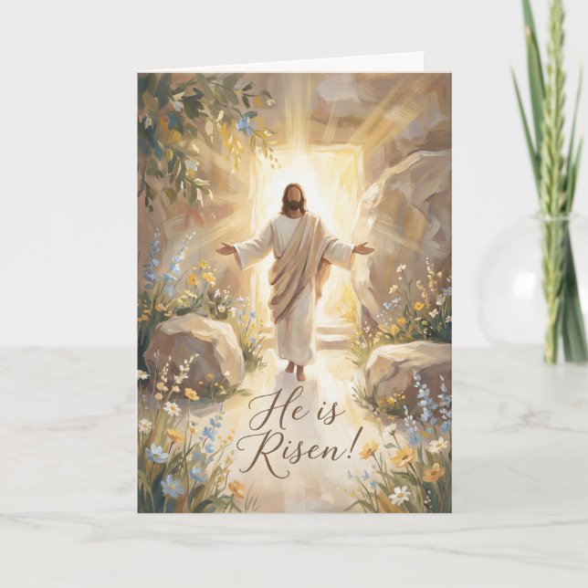Glorious He is Risen Easter Card Karte (Vorderseite)
