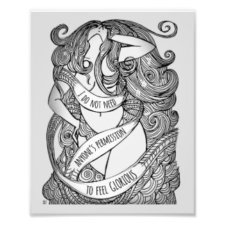 Glorious Medium Print in Grau Fotodruck