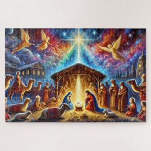 Glorious Nativity Scene Christmas Manger Story Puzzle