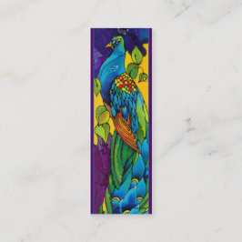 Glorious Peacock Lesezeichen Business Card/Profil Mini Visitenkarte