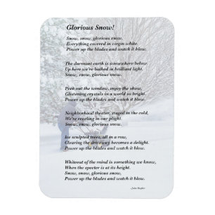 Glorious Snow Seasonal Gedicht Magnet