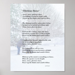 Glorious Snow Seasonal Gedicht Poster