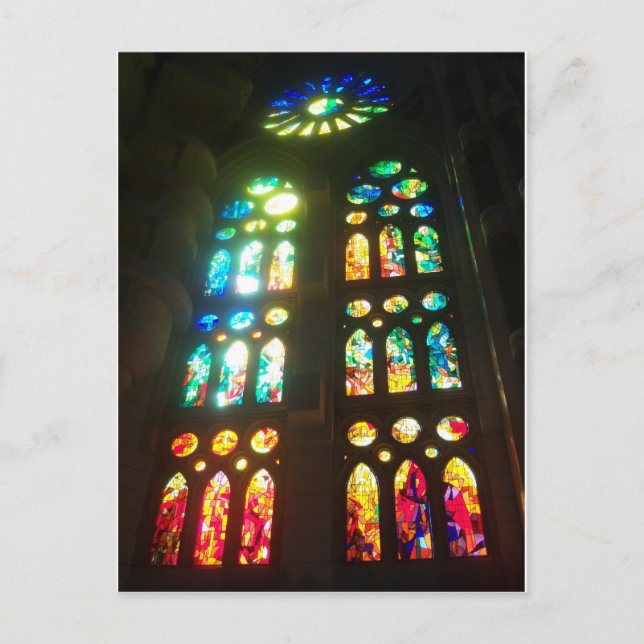 Glorious Stached Glass Windows Postkarte (Vorderseite)