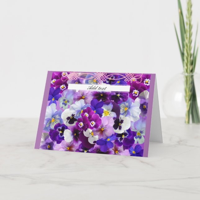 Glorious Stiefmütterchens Template Karte (Vorderseite)