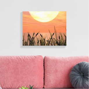 Glorious Sunset - Digital Art Canvas Print Leinwanddruck