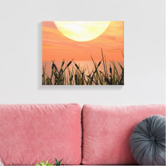 Glorious Sunset - Digital Art Canvas Print Leinwanddruck