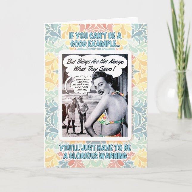 Glorious warning birthday karte (Vorderseite)