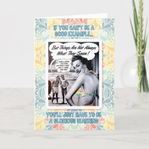 Glorious warning birthday karte