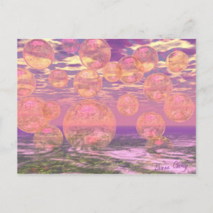 Glorreiche Himmel - rosa und gelber Traum Postkarte