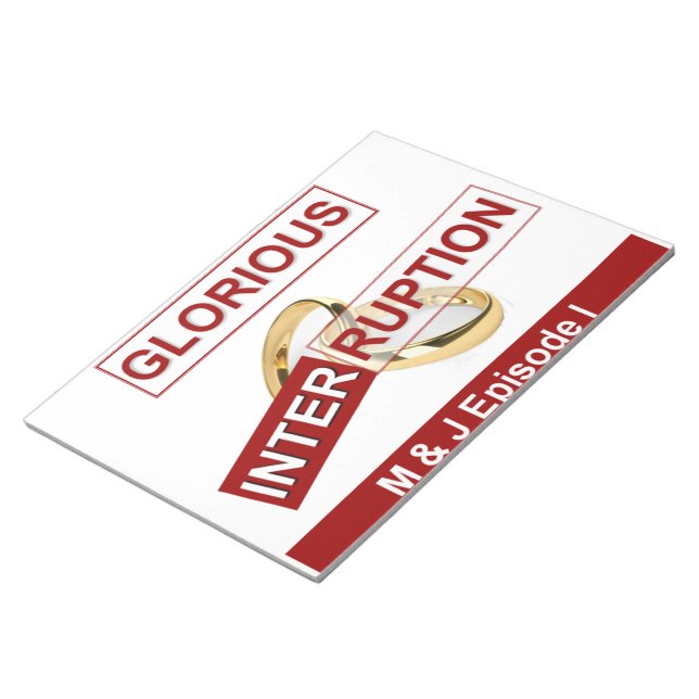 Glorreiche Unterbrechung: Ein goldener Anfang Notizblock (angewinkelt)