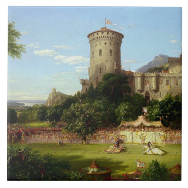 Glorreiche Vergangenheit (mittelalterliche Burg &  Fliese (Vorderseite)