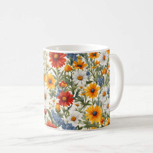 Glorreiche Wildblumen Kaffeetasse (VorderseiteRechts)