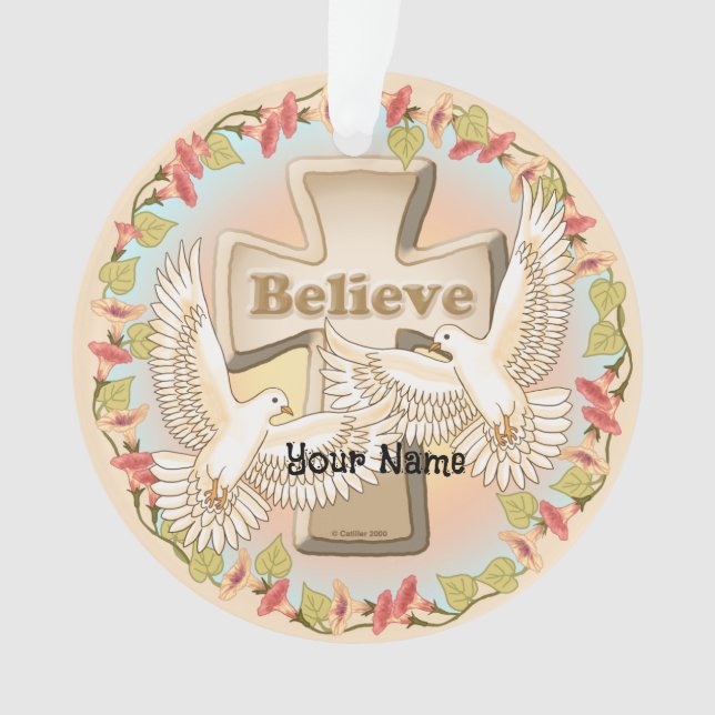 Glory Cross Christlich  Ornament (Vorderseite)