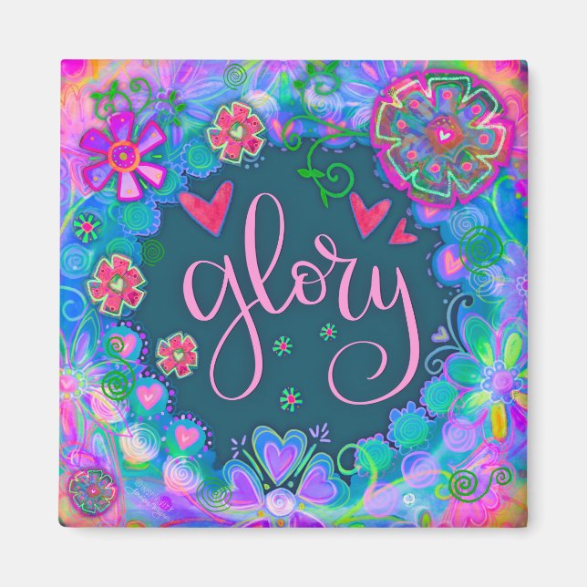 Glory Hübsch Fun Floral Moderne Inspirivity Magnet (Vorne)