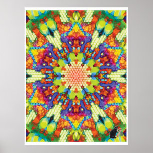 Glory Kinetic Collage Kaleidoscope Poster