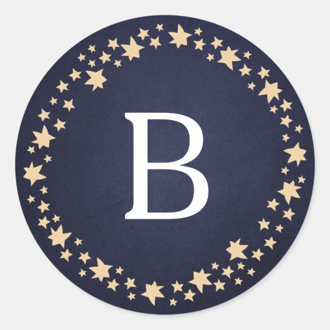 Glory Monogram Runder Aufkleber (Vorderseite)