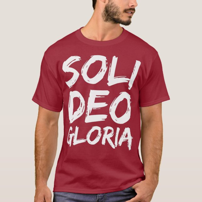 Glory to God Alone Quote Reformation Gift Soli T-Shirt (Vorderseite)