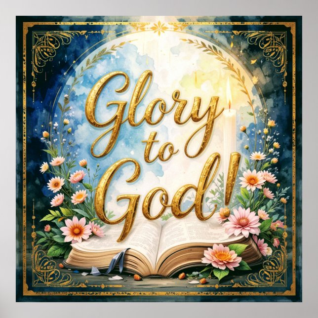 Glory to God - Inspirational artwork #1 Poster (Vorne)