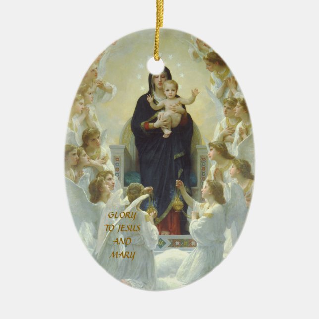 GLORY TO JESUS UND MARY KERAMIKORNAMENT (Vorne)