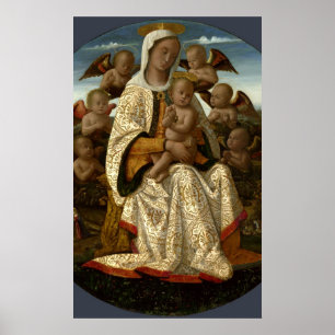 GLORY TO JESUS UND MARY POSTER
