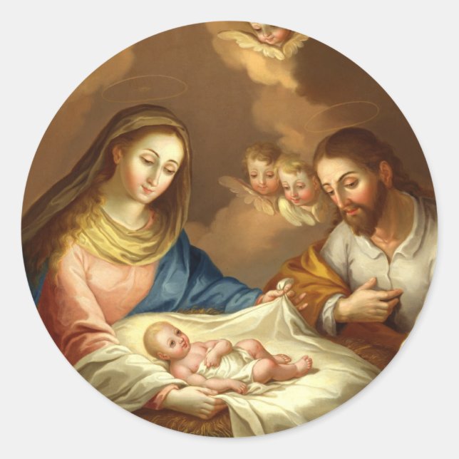 GLORY TO THE HOLY FAMILY RUNDER AUFKLEBER (Vorderseite)