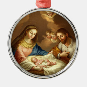 GLORY TO THE HOLY FAMILY SILBERNES ORNAMENT