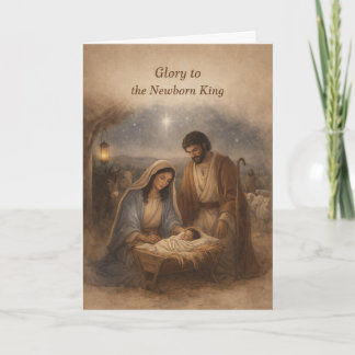 Glory to the Newborn King Christmas Card Feiertagskarte