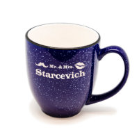 Gloss Color Blue/White Santa Fe Bistro Tasse