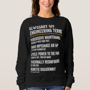Glossar der Begriffsdefinition des Ingenieurs Sweatshirt