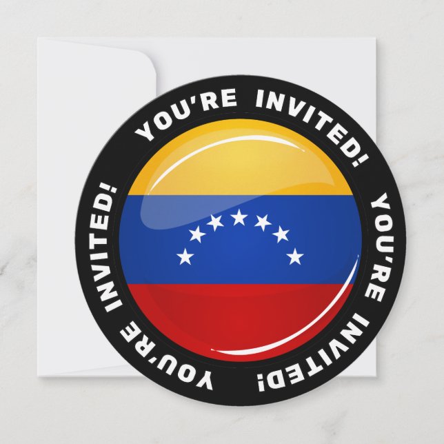 Glossar-Rundvenezuelenflagge Einladung (Vorderseite)