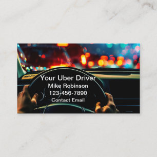 Glossare Coole Uber-Car-Service-Treiber-Visitenkar Visitenkarte