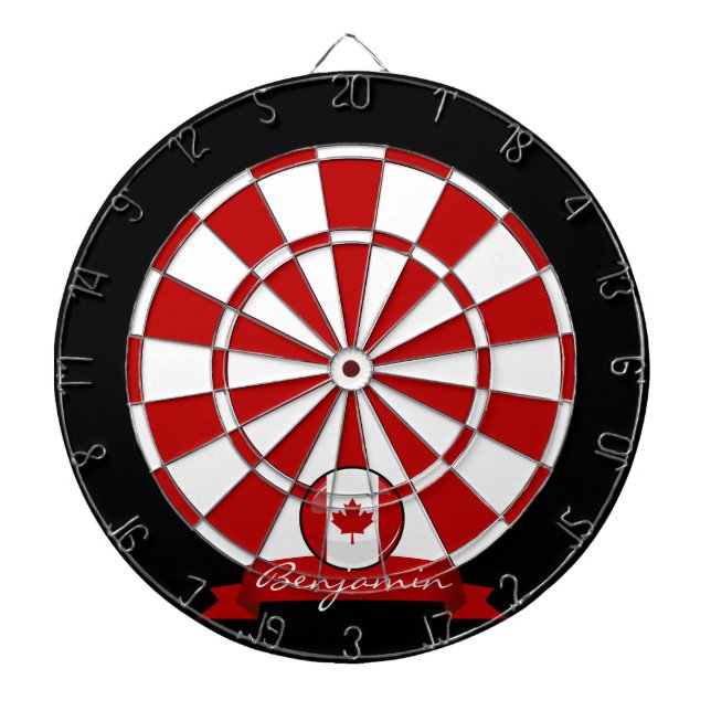 Glossare runde kanadische Flagge Dartscheibe (vorne)