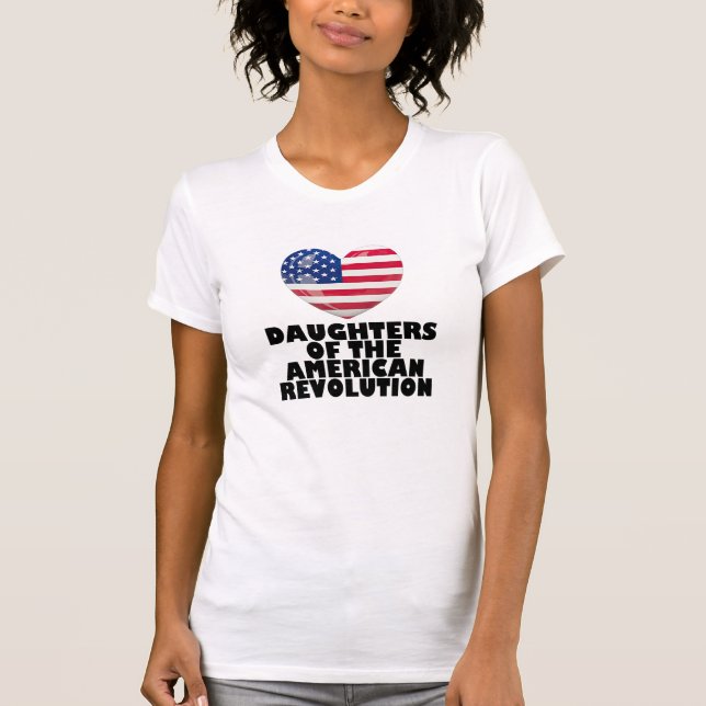 Glossartiges Herz DAR Daughters Amerikanische Revo T-Shirt (Vorderseite)