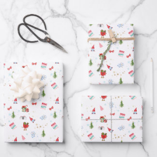 Glossartiges Weihnachtspapier Geschenkpapier Set