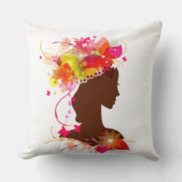 Glossfloral Girl Decorative Kissen