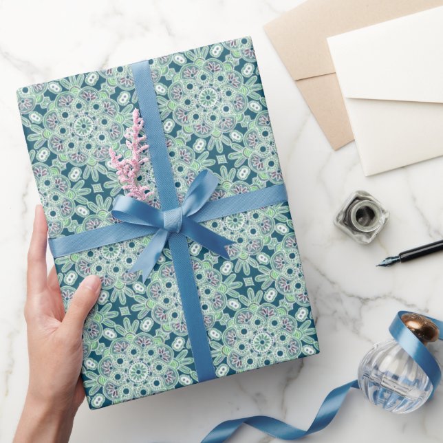 Glossgrün Geschenkpapier (Schenken)