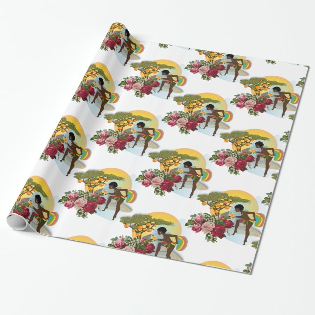 Glosswrapping Paper, African Women Geschenkpapier (Ungerollt)